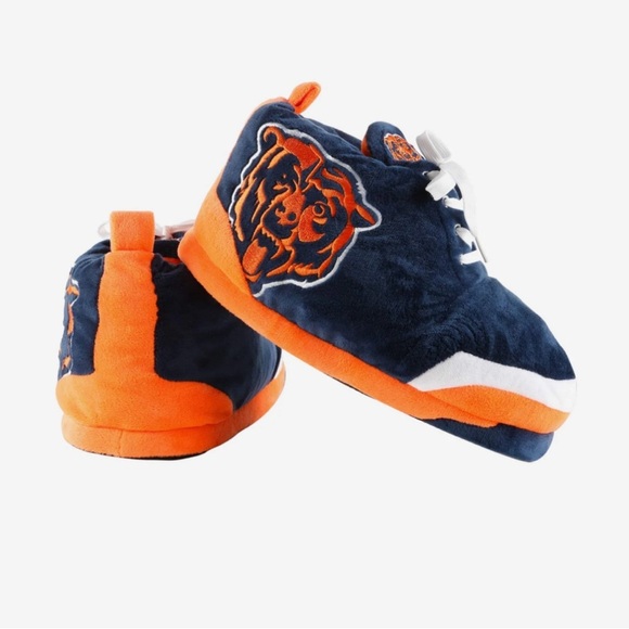 Foco Chicago Bears Plush Slippers youth size medium - Picture 1 of 8